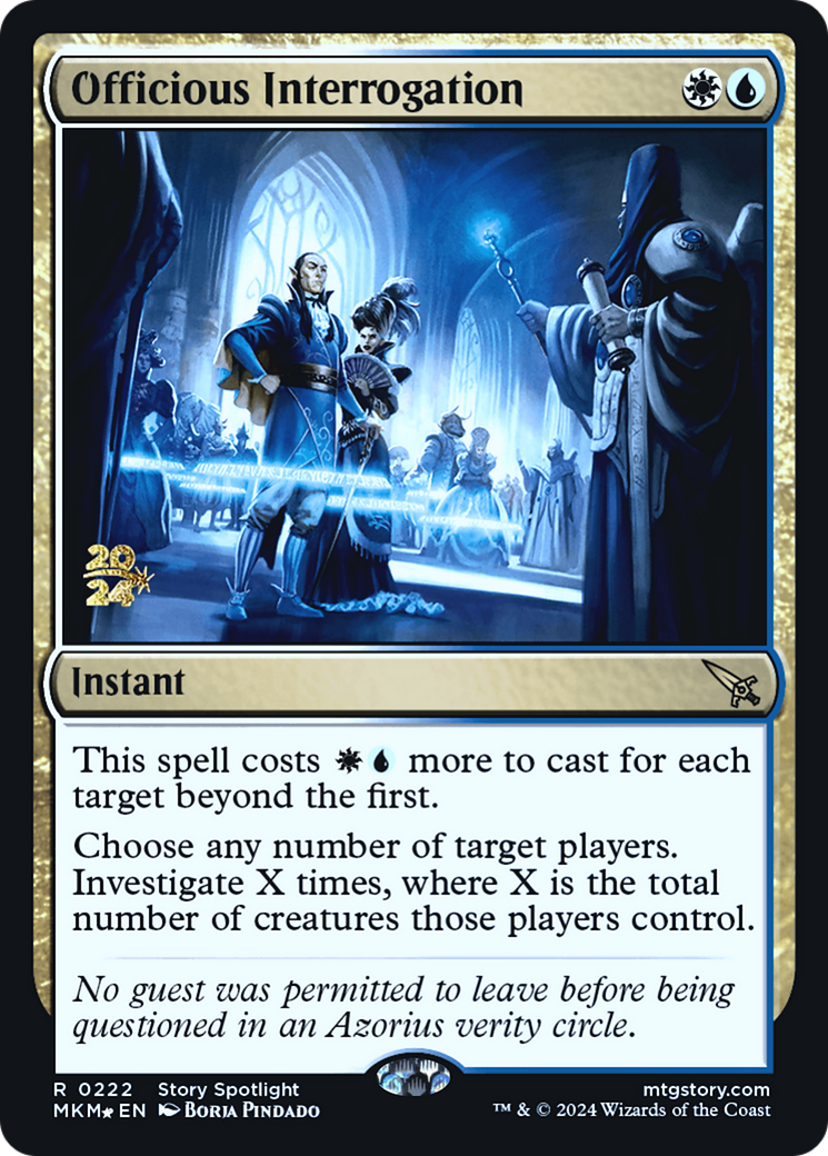 Officious Interrogation [Murders at Karlov Manor Prerelease Promos] | Shuffle n Cut Hobbies & Games