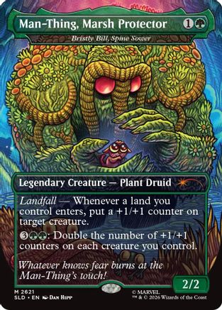 Man-Thing, Marsh Protector - Bristly Bill, Spine Sower (SLD-2621) [Secret Lair Drop Series] | Shuffle n Cut Hobbies & Games