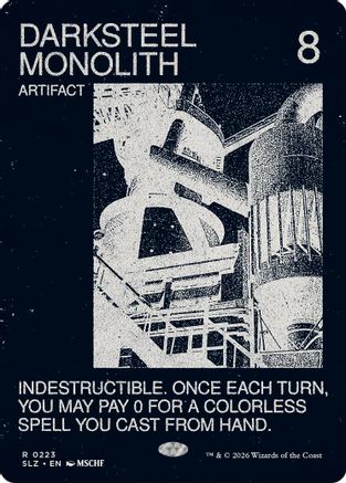 Darksteel Monolith (SLZ-223) [Secret Lair x MSCHF: The Zeta Set] | Shuffle n Cut Hobbies & Games