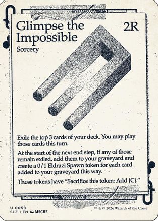 Glimpse the Impossible (SLZ-058) [Secret Lair x MSCHF: The Zeta Set] | Shuffle n Cut Hobbies & Games