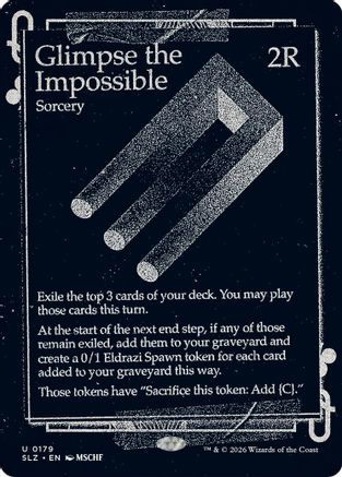 Glimpse the Impossible (SLZ-179) [Secret Lair x MSCHF: The Zeta Set] | Shuffle n Cut Hobbies & Games