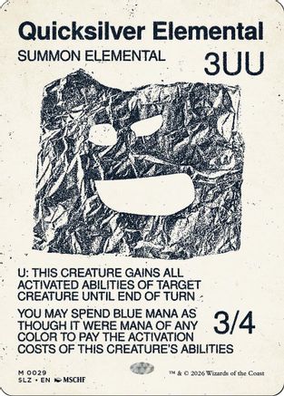 Quicksilver Elemental (SLZ-029) [Secret Lair x MSCHF: The Zeta Set] | Shuffle n Cut Hobbies & Games