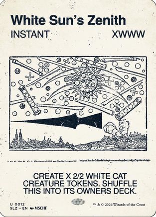 White Sun's Zenith (SLZ-012) [Secret Lair x MSCHF: The Zeta Set] | Shuffle n Cut Hobbies & Games