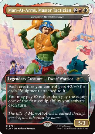Man-At-Arms, Master Tactician - Bruenor Battlehammer (SLD-2771) [Secret Lair Drop Series] | Shuffle n Cut Hobbies & Games