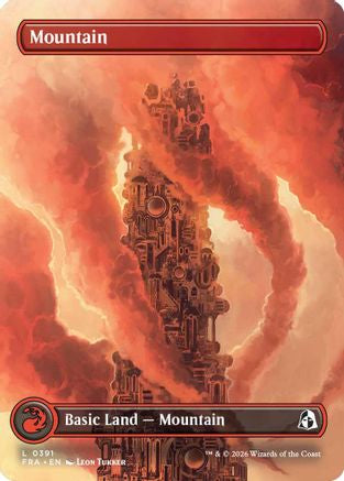 Mountain (Borderless) (FRA-391) [Reality Fracture] Foil | Shuffle n Cut Hobbies & Games