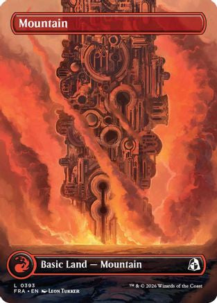 Mountain (Borderless) (0393) (FRA-391) [Reality Fracture] Foil | Shuffle n Cut Hobbies & Games