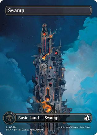 Swamp (Borderless) (FRA-388) [Reality Fracture] Foil | Shuffle n Cut Hobbies & Games