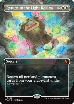 Return to the Light Realms (Borderless) (FRA-440) [Reality Fracture] Foil | Shuffle n Cut Hobbies & Games