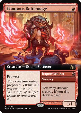 Pompous Battlemage (Extended Art) (FRA-428) [Reality Fracture] Foil | Shuffle n Cut Hobbies & Games