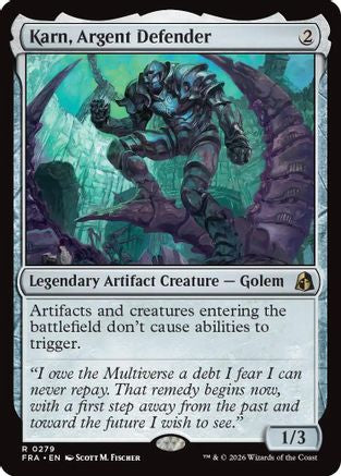 Karn, Argent Defender (FRA-279) [Reality Fracture] Foil | Shuffle n Cut Hobbies & Games