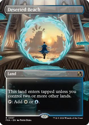 Deserted Beach (Borderless) (FRA-397) [Reality Fracture] Foil | Shuffle n Cut Hobbies & Games