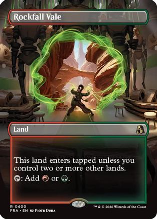 Rockfall Vale (Borderless) (FRA-400) [Reality Fracture] Foil | Shuffle n Cut Hobbies & Games
