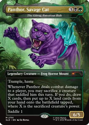 Panthor, Savage Cat - The Gitrog, Ravenous Ride (SLD-2791) [Secret Lair Drop Series] | Shuffle n Cut Hobbies & Games