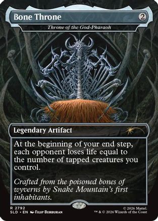 Bone Throne - Throne of the God-Pharaoh (SLD-2792) [Secret Lair Drop Series] Foil | Shuffle n Cut Hobbies & Games