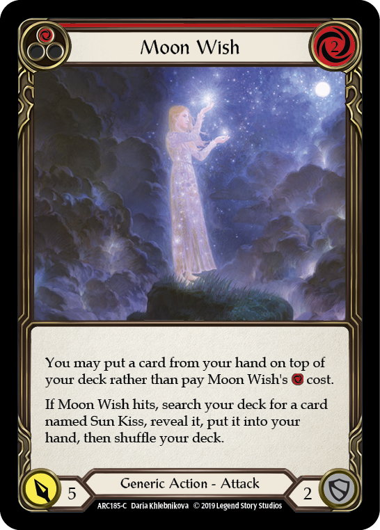 Moon Wish (Red) [ARC185-C] (Arcane Rising)  1st Edition Rainbow Foil | Shuffle n Cut Hobbies & Games