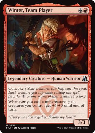 Winter, Team Player (FRA-256) [Reality Fracture] Foil | Shuffle n Cut Hobbies & Games