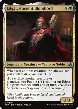 Edgar, Ancient Bloodlord (FRA-270) [Reality Fracture] | Shuffle n Cut Hobbies & Games
