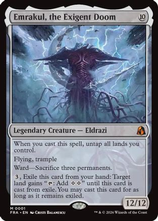 Emrakul, the Exigent Doom (FRA-001) [Reality Fracture] Foil | Shuffle n Cut Hobbies & Games