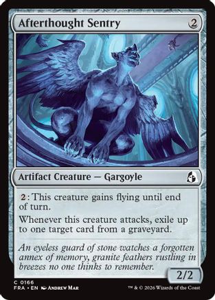 Afterthought Sentry (FRA-166) [Reality Fracture] Foil | Shuffle n Cut Hobbies & Games