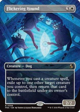 Flickering Hound (Borderless) (FRA-359) [Reality Fracture] | Shuffle n Cut Hobbies & Games