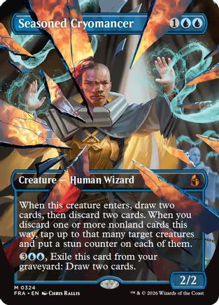 Seasoned Cryomancer (Borderless) (FRA-324) [Reality Fracture] | Shuffle n Cut Hobbies & Games