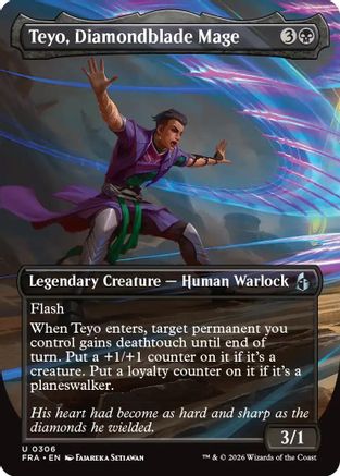 Teyo, Diamondblade Mage (Borderless) (FRA-306) [Reality Fracture] Foil | Shuffle n Cut Hobbies & Games