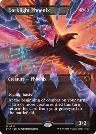 Darklight Phoenix (Borderless) (FRA-325) [Reality Fracture] | Shuffle n Cut Hobbies & Games