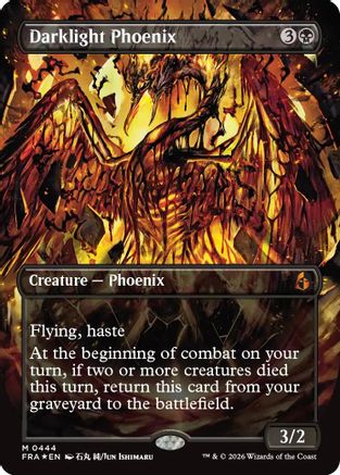 Darklight Phoenix (Borderless) (FRA-444) [Reality Fracture] Foil | Shuffle n Cut Hobbies & Games