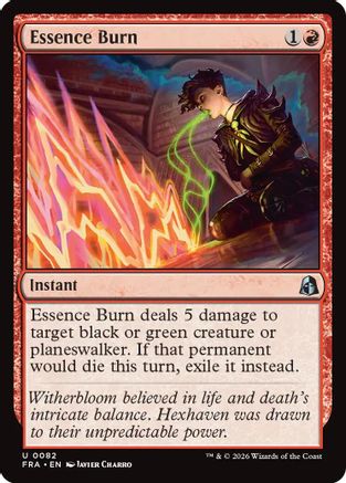 Essence Burn (FRA-082) [Reality Fracture] | Shuffle n Cut Hobbies & Games