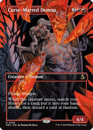 Curse-Marred Demon (Borderless) (FRA-328) [Reality Fracture] | Shuffle n Cut Hobbies & Games