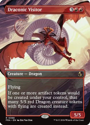Draconic Visitor (Borderless) (FRA-368) [Reality Fracture] | Shuffle n Cut Hobbies & Games