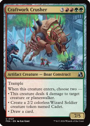 Craftwork Crusher (FRA-127) [Reality Fracture] Foil | Shuffle n Cut Hobbies & Games