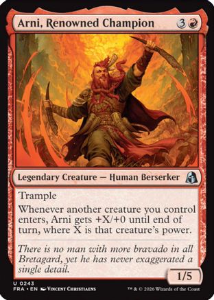 Arni, Renowned Champion (FRA-243) [Reality Fracture] Foil | Shuffle n Cut Hobbies & Games