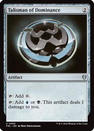 Talisman of Dominance (062) [Commander: Reality Fracture] | Shuffle n Cut Hobbies & Games