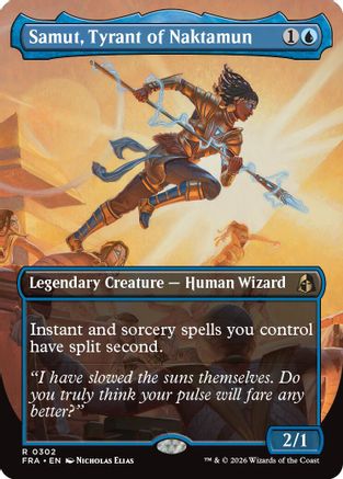 Samut, Tyrant of Naktamun (Borderless) (FRA-302) [Reality Fracture] Foil | Shuffle n Cut Hobbies & Games