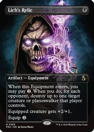 Lich's Relic (Borderless) (FRA-365) [Reality Fracture] Foil | Shuffle n Cut Hobbies & Games