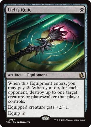 Lich's Relic (FRA-057) [Reality Fracture] Foil | Shuffle n Cut Hobbies & Games