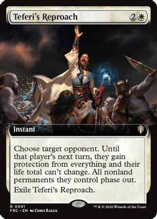 Teferi's Reproach (Extended Art) (091) [Commander: Reality Fracture] | Shuffle n Cut Hobbies & Games
