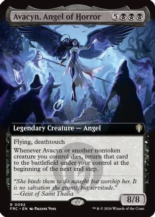 Avacyn, Angel of Horror (Extended Art) (092) [Commander: Reality Fracture] | Shuffle n Cut Hobbies & Games