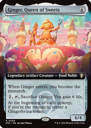 Ginger, Queen of Sweets (Extended Art) (099) [Commander: Reality Fracture] | Shuffle n Cut Hobbies & Games