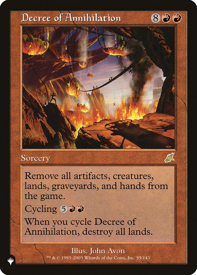 Decree of Annihilation [The List] | Shuffle n Cut Hobbies & Games