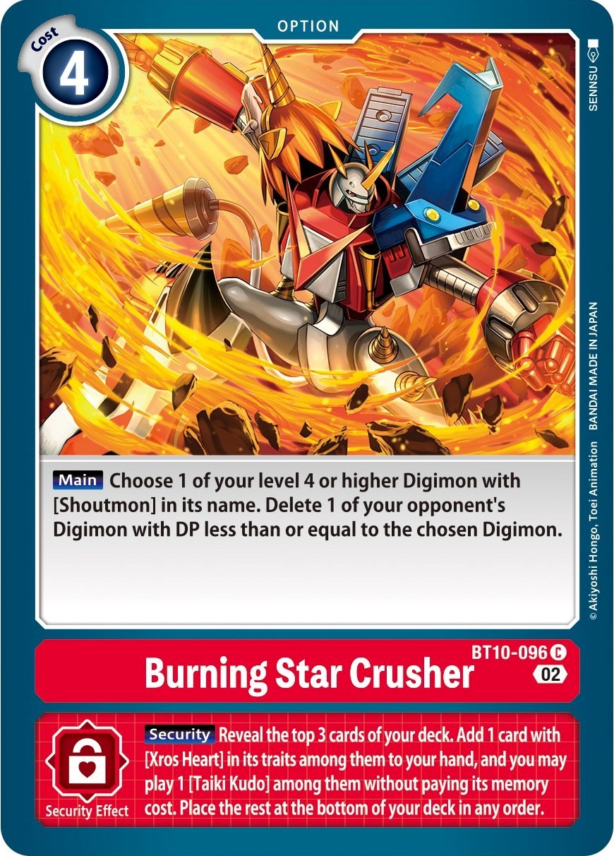 Burning Star Crusher [BT10-096] [Xros Encounter] | Shuffle n Cut Hobbies & Games
