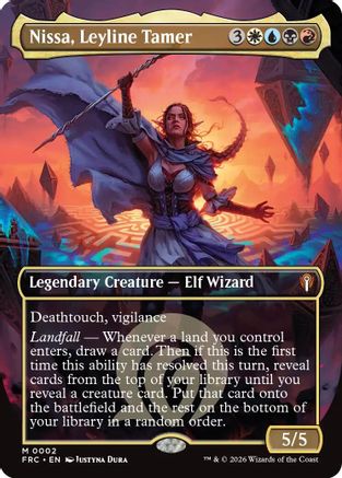 Nissa, Leyline Tamer (Borderless) (FRC-002) [Commander: Reality Fracture] | Shuffle n Cut Hobbies & Games