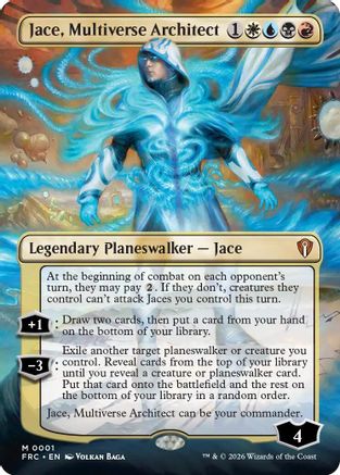 Jace, Multiverse Architect (Borderless) (FRC-001) [Commander: Reality Fracture] | Shuffle n Cut Hobbies & Games