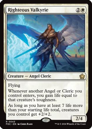 Righteous Valkyrie (FDC-043) [Commander: Foundations] | Shuffle n Cut Hobbies & Games