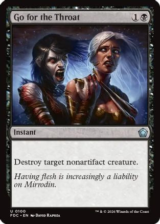 Go for the Throat (FDC-100) [Commander: Foundations] | Shuffle n Cut Hobbies & Games