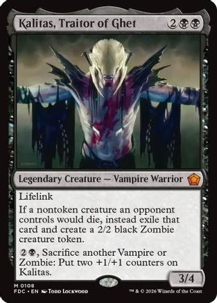 Kalitas, Traitor of Ghet (FDC-108) [Commander: Foundations] | Shuffle n Cut Hobbies & Games