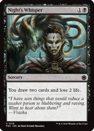 Night's Whisper (FDC-119) [Commander: Foundations] | Shuffle n Cut Hobbies & Games