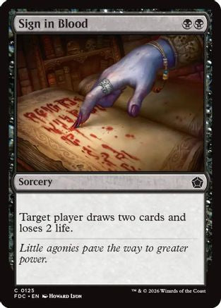 Sign in Blood (FDC-125) [Commander: Foundations] | Shuffle n Cut Hobbies & Games