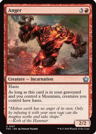 Anger (FDC-137) [Commander: Foundations] | Shuffle n Cut Hobbies & Games